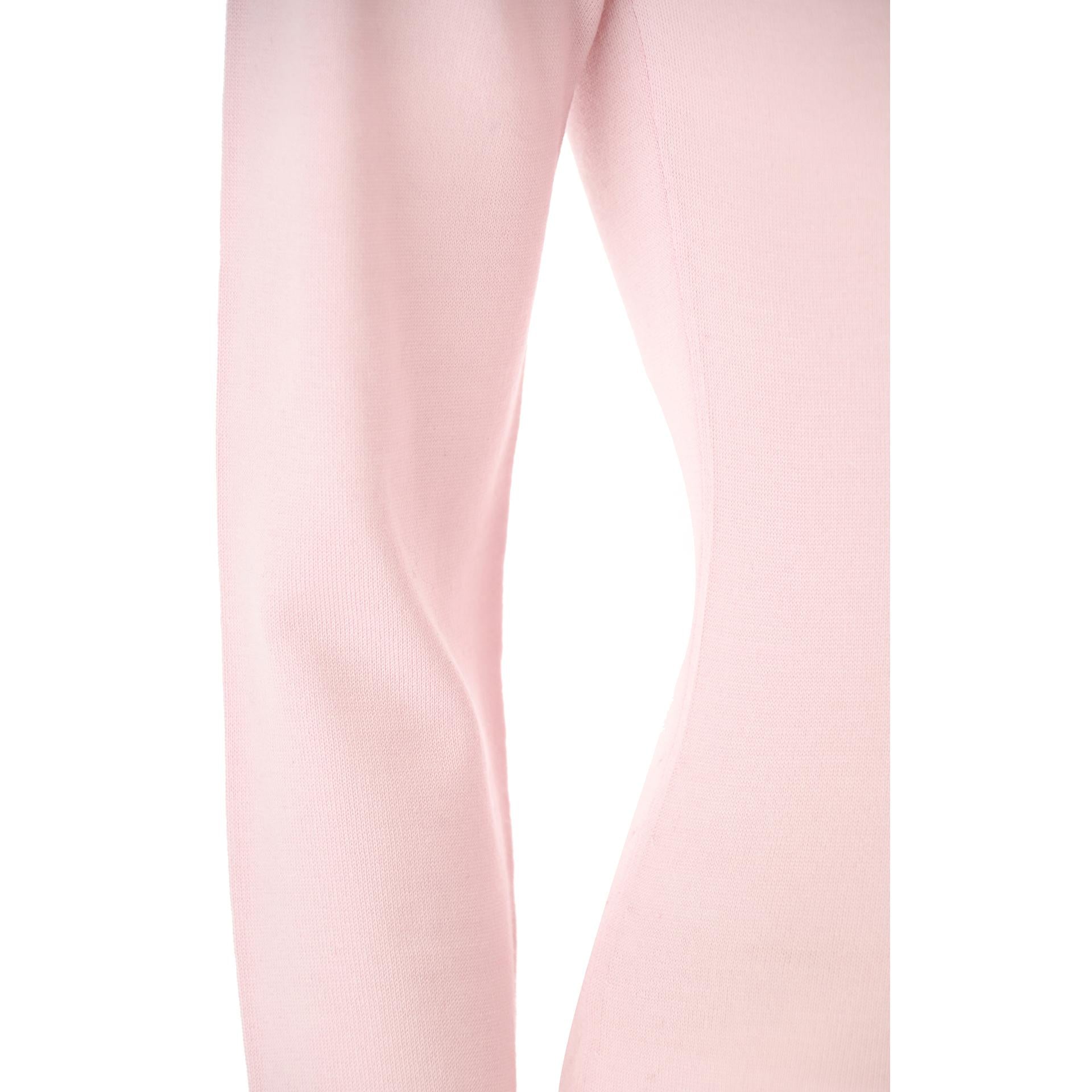 Maglia rosa in lana e seta
