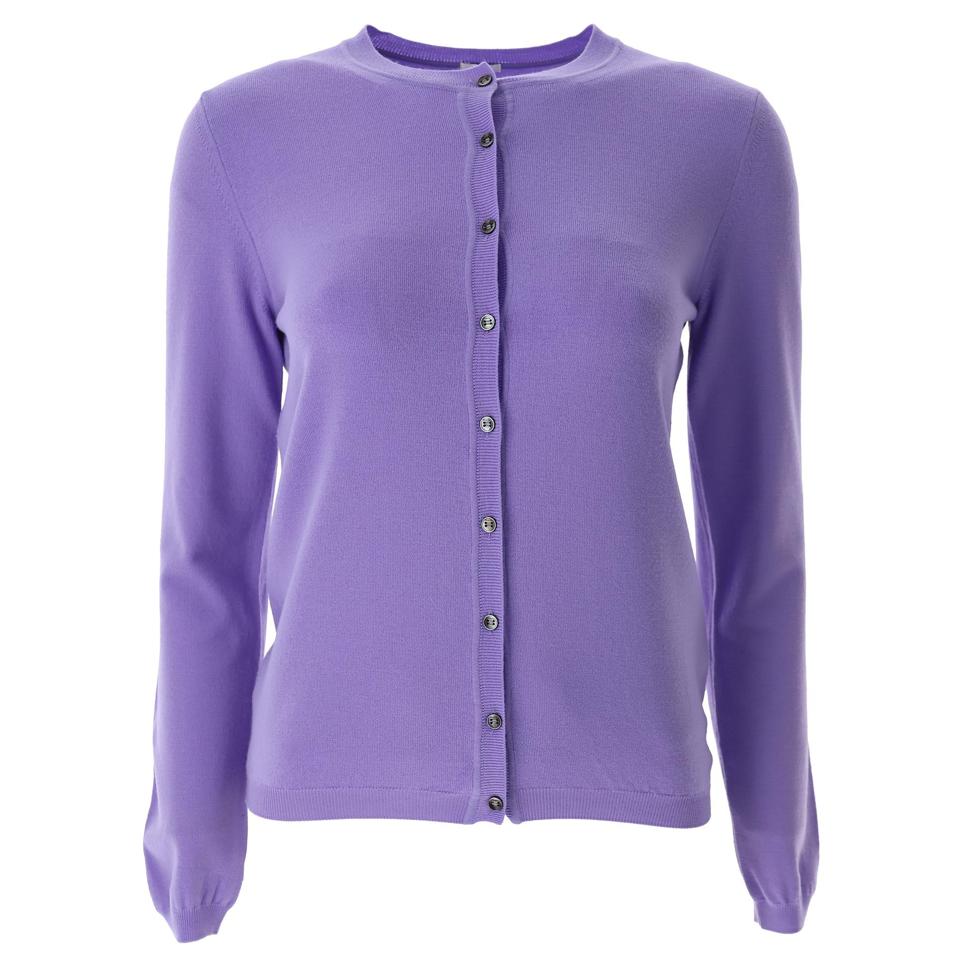 Cardigan girocollo in lana
