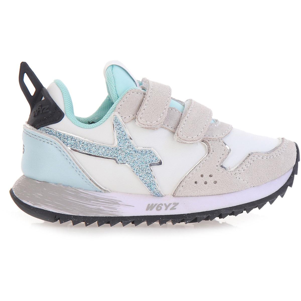 Sneaker con strappi bianco e glitter