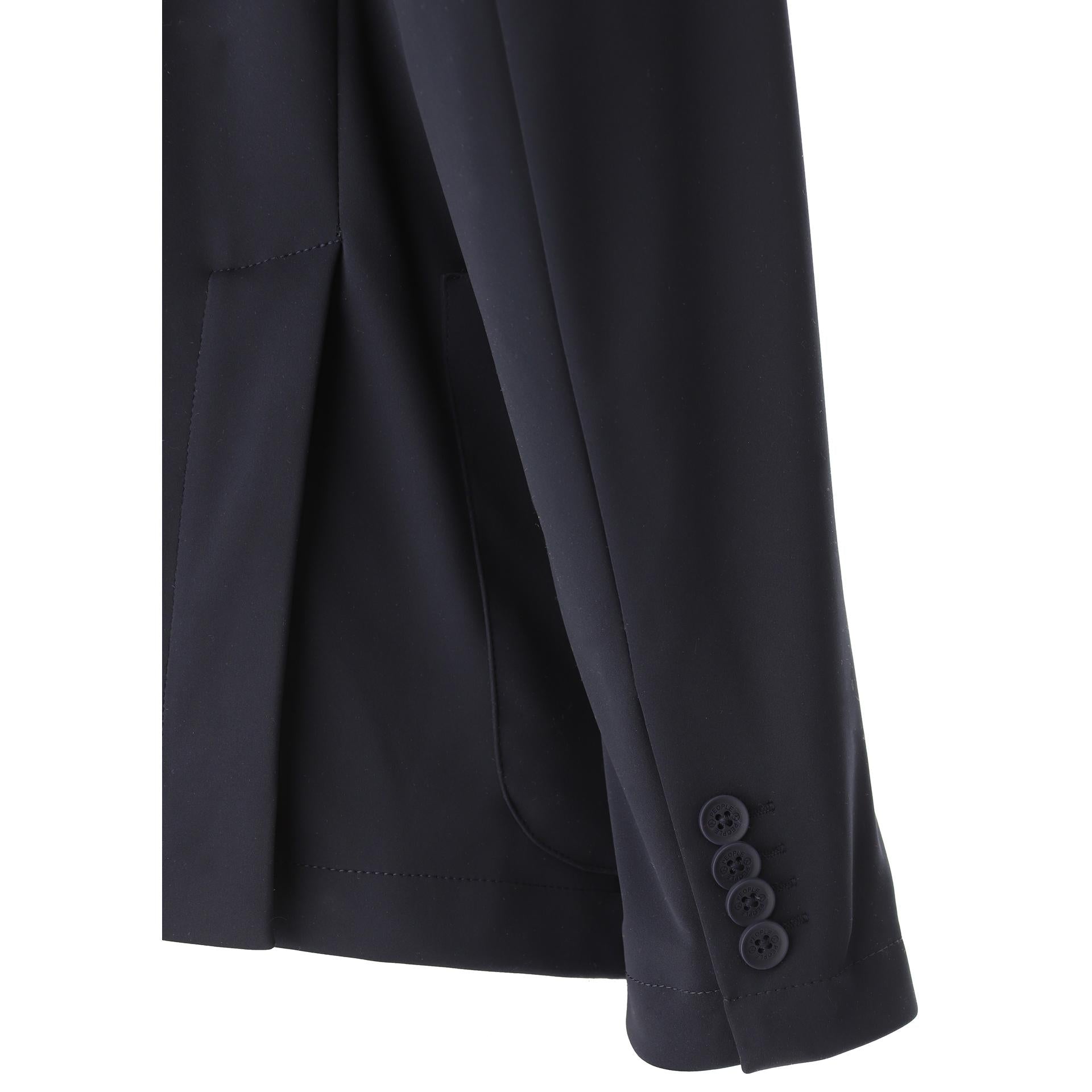 Double-breasted jacket in technical fabric