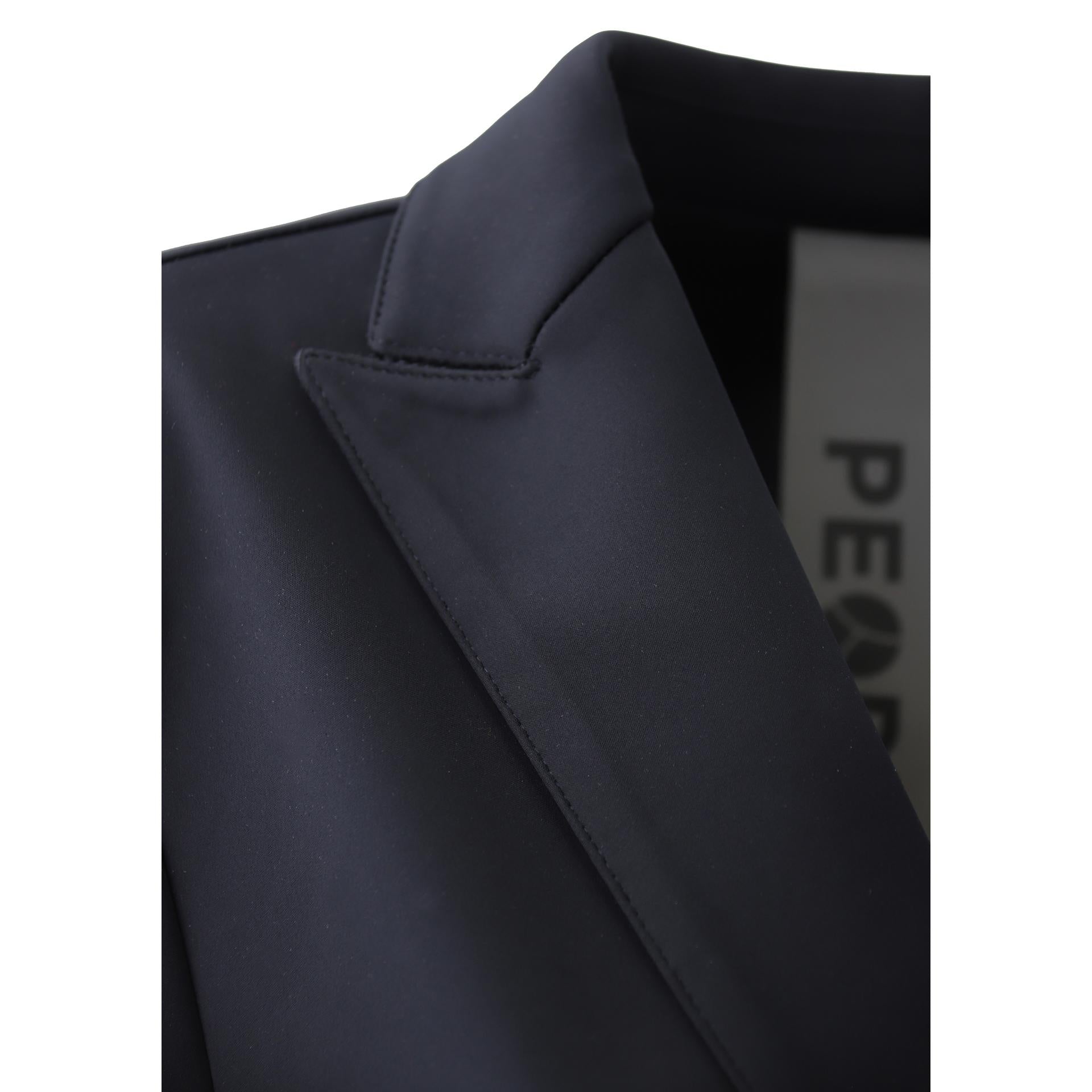 Double-breasted jacket in technical fabric