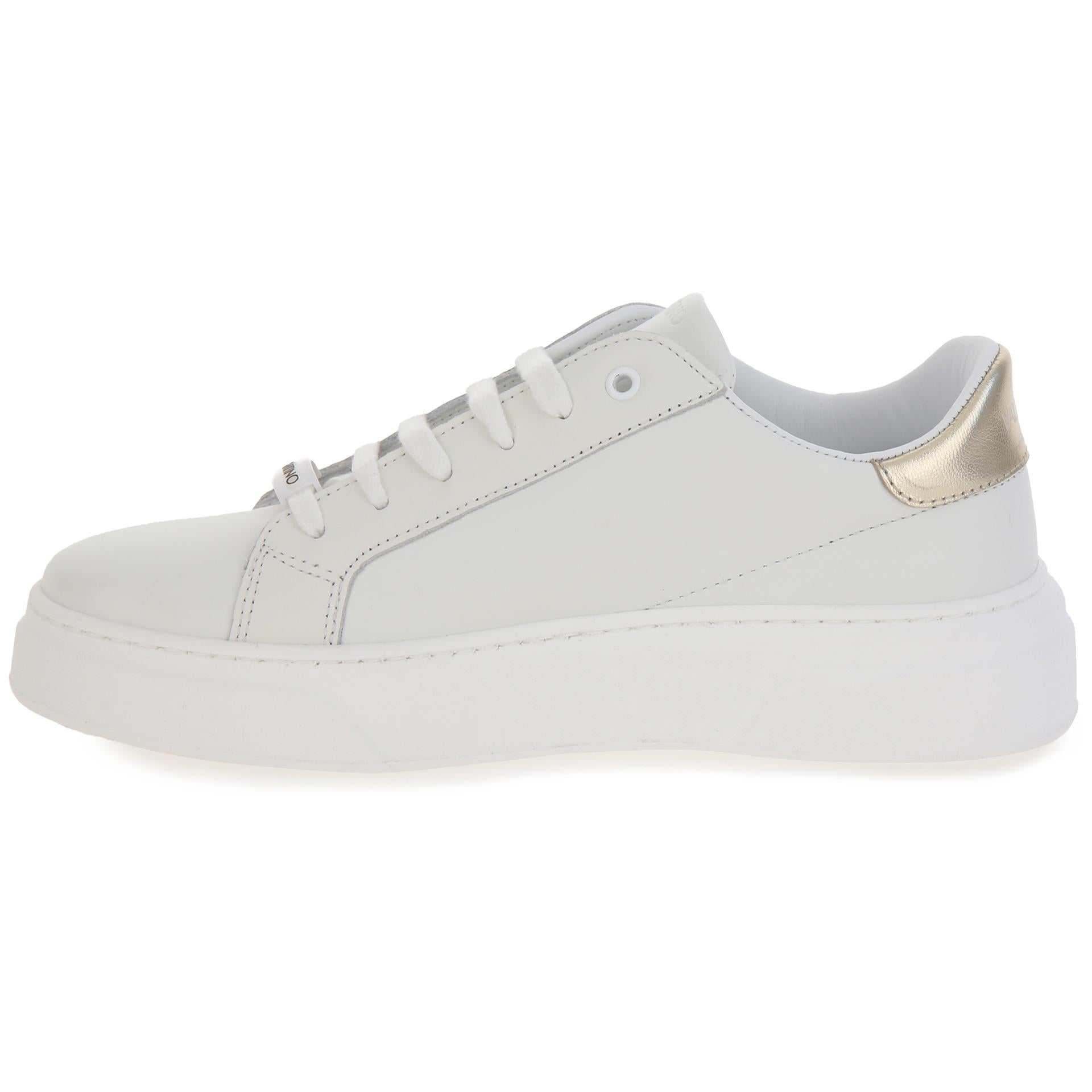 Sneakers platform pelle bianca