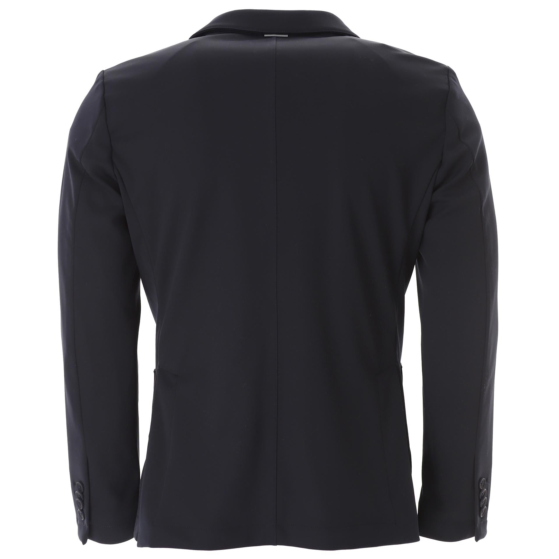 Double-breasted jacket in technical fabric
