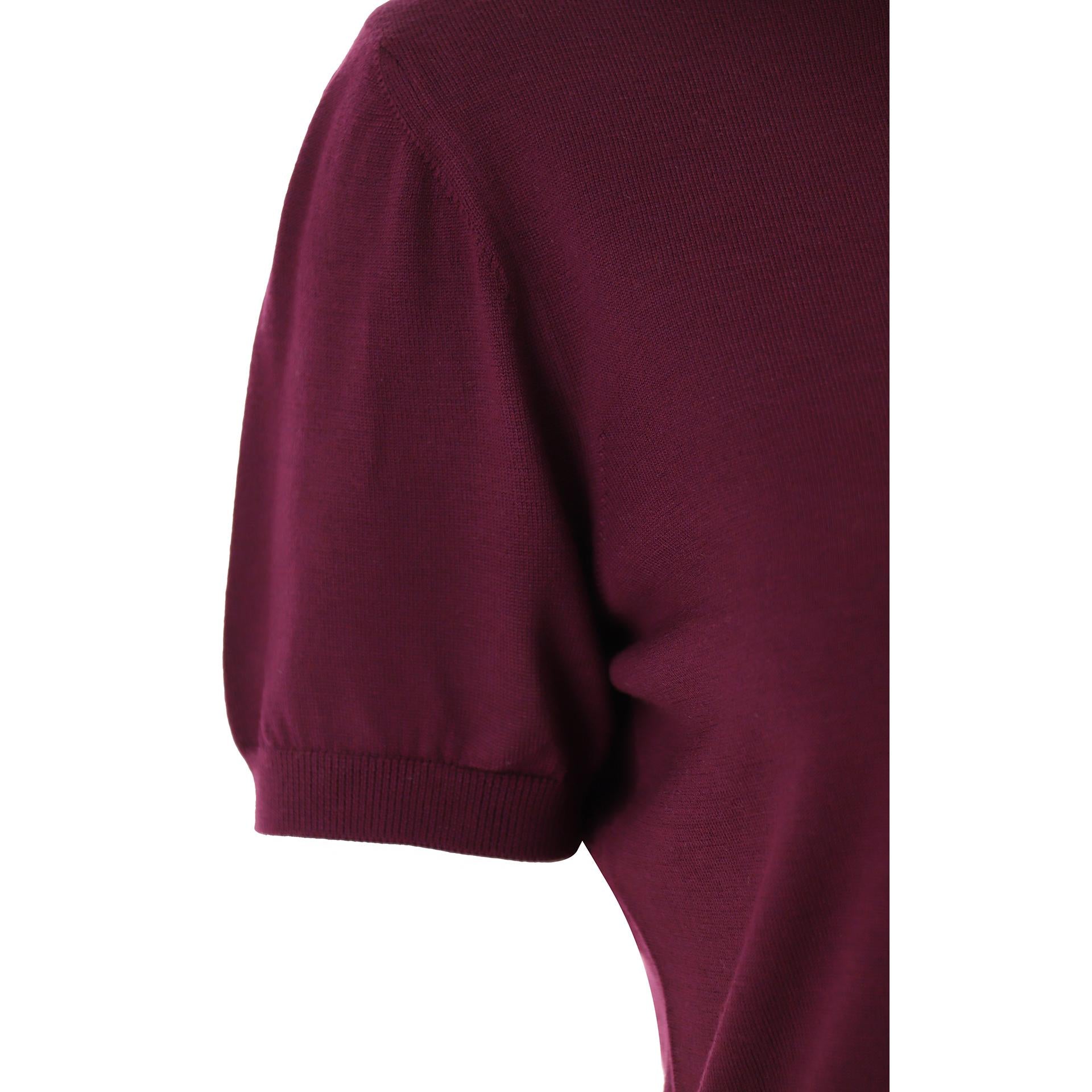 Maglia girocollo in lana e seta