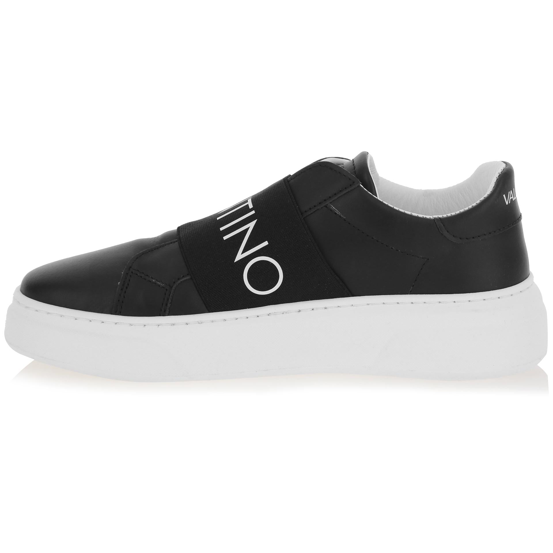 Sneakers senza lacci pelle nera