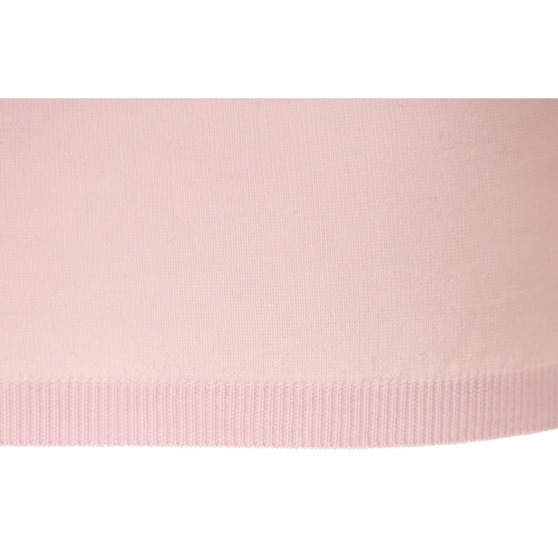 Maglia rosa in lana e seta