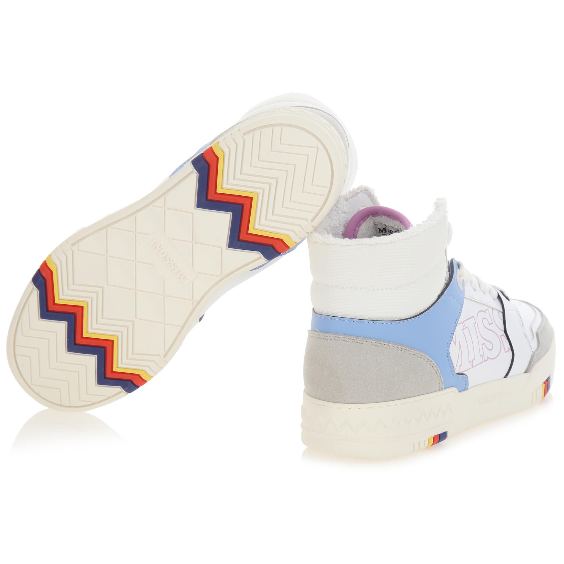 High sneakers recycled materials