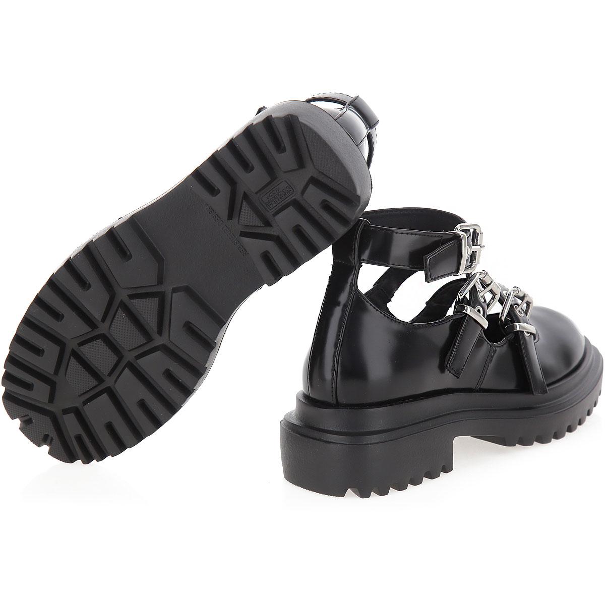 Black combat ballet flats with straps