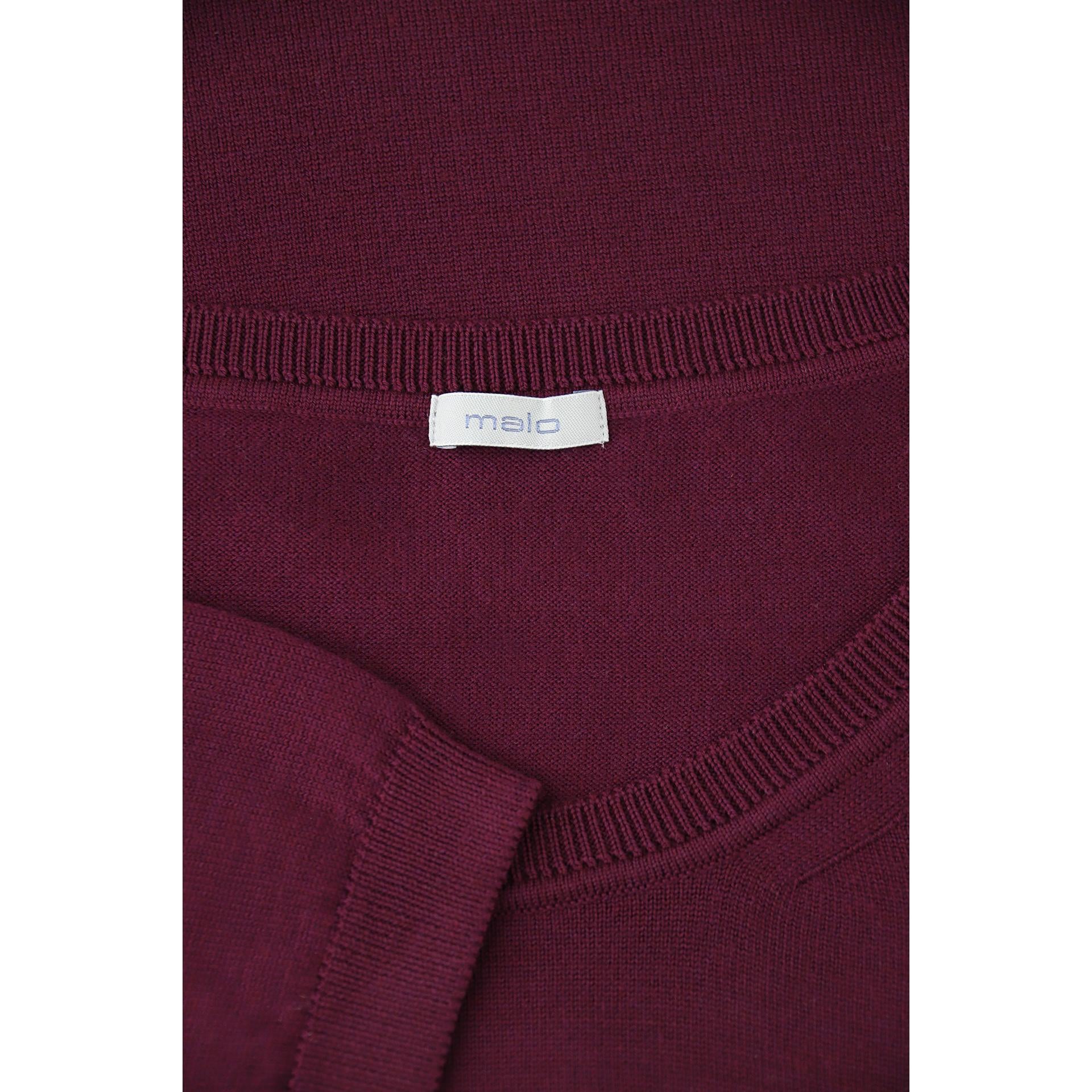 Maglia girocollo in lana e seta