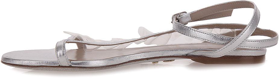 Sandali bassi in pelle argento E0ATB30 S030900 Genny