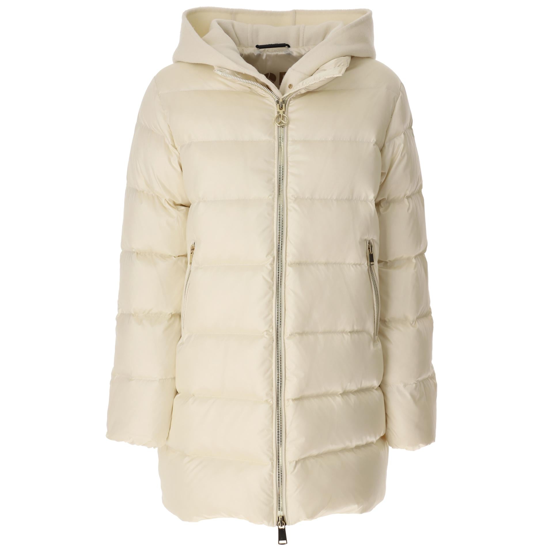 Piumino con inserti in lana