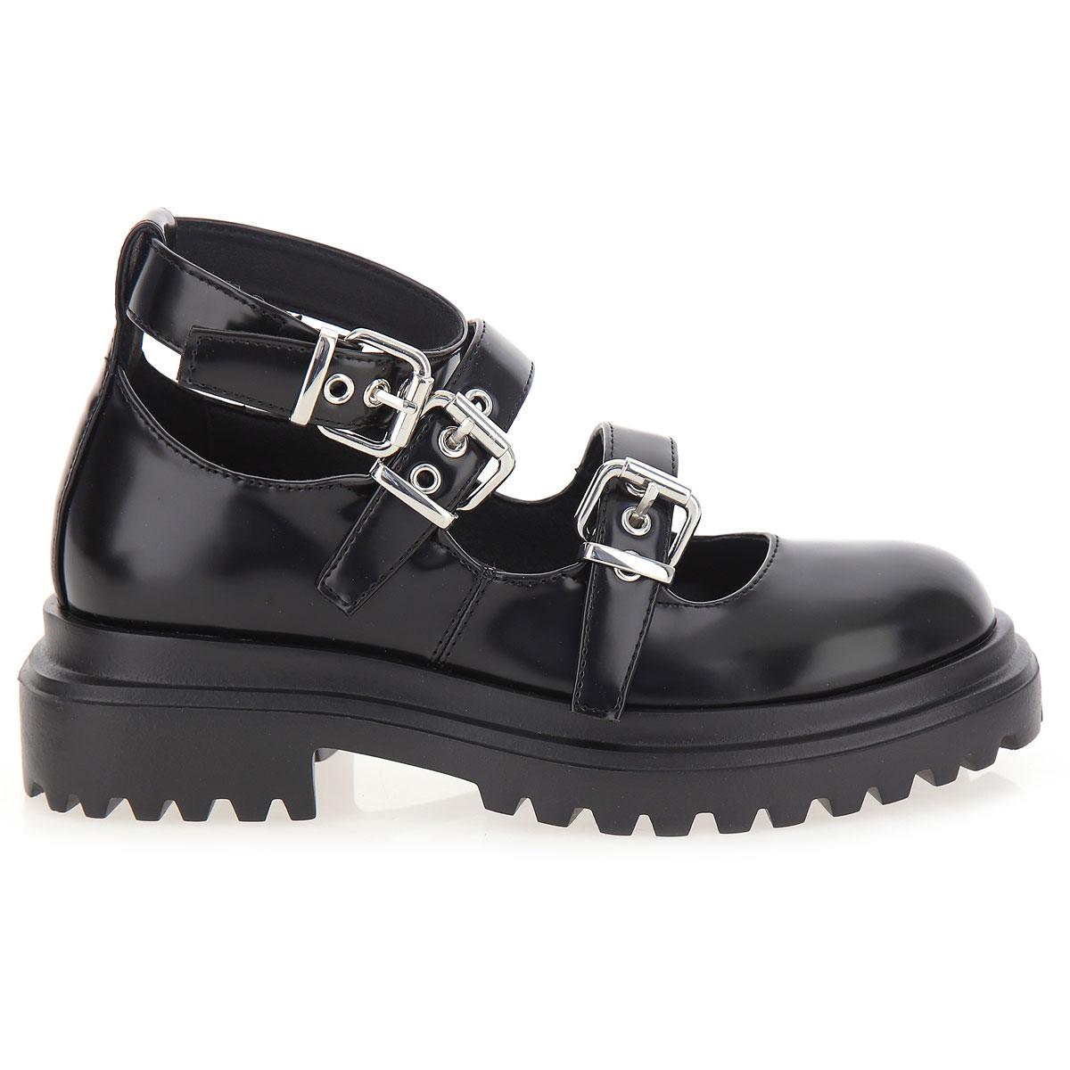 Black combat ballet flats with straps