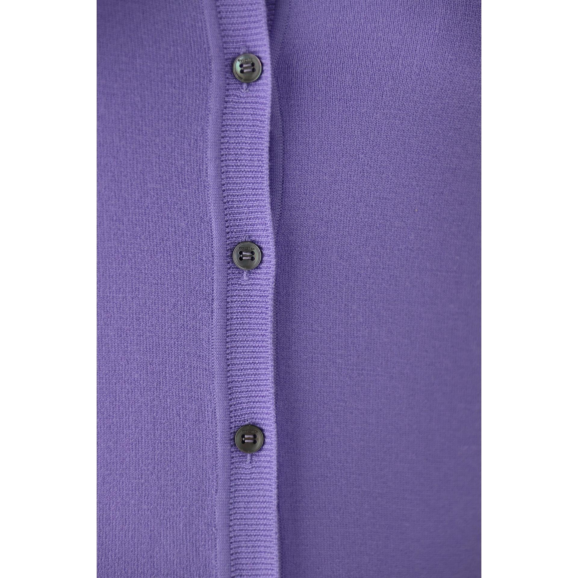 Cardigan girocollo in lana
