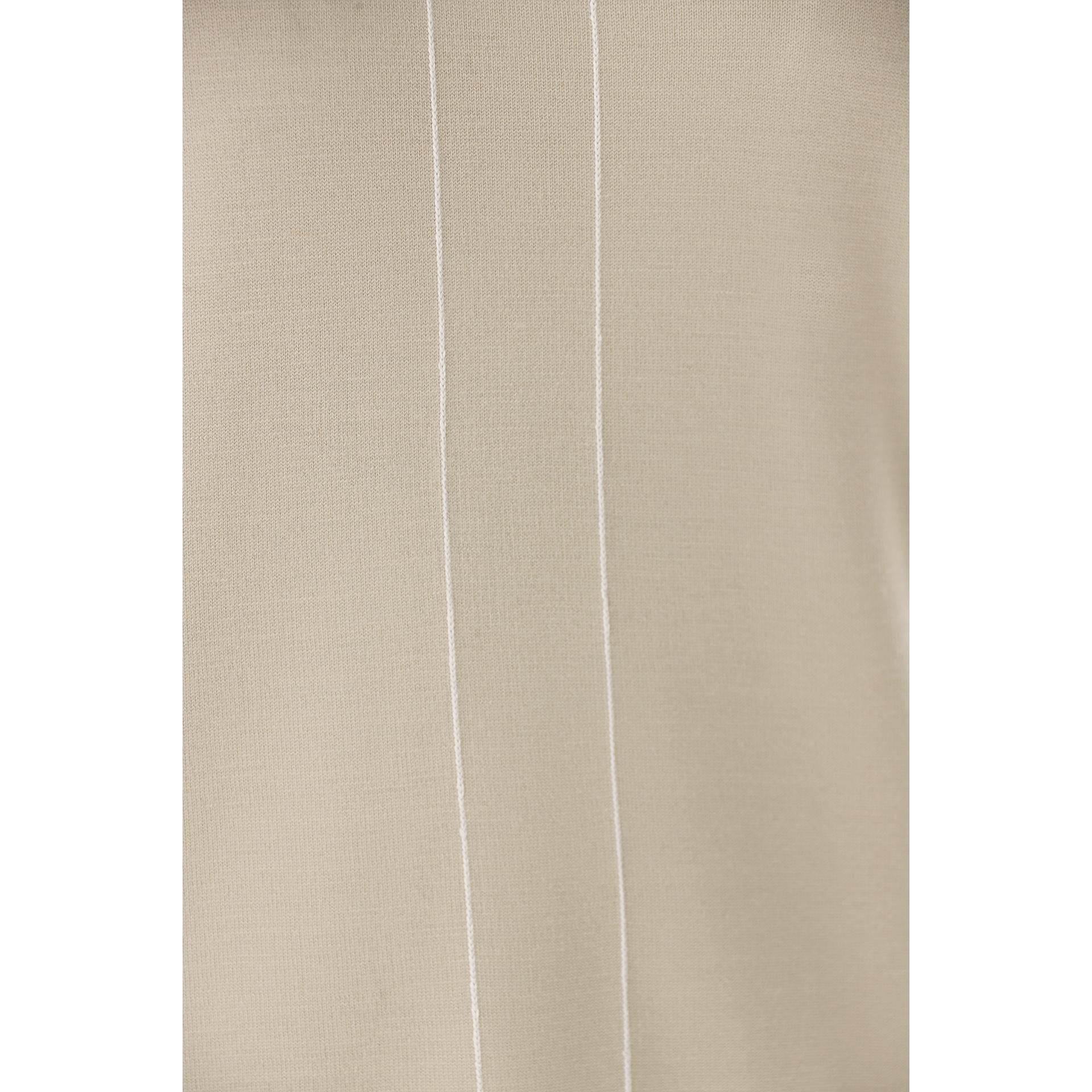 Maglia smanicata lana e seta