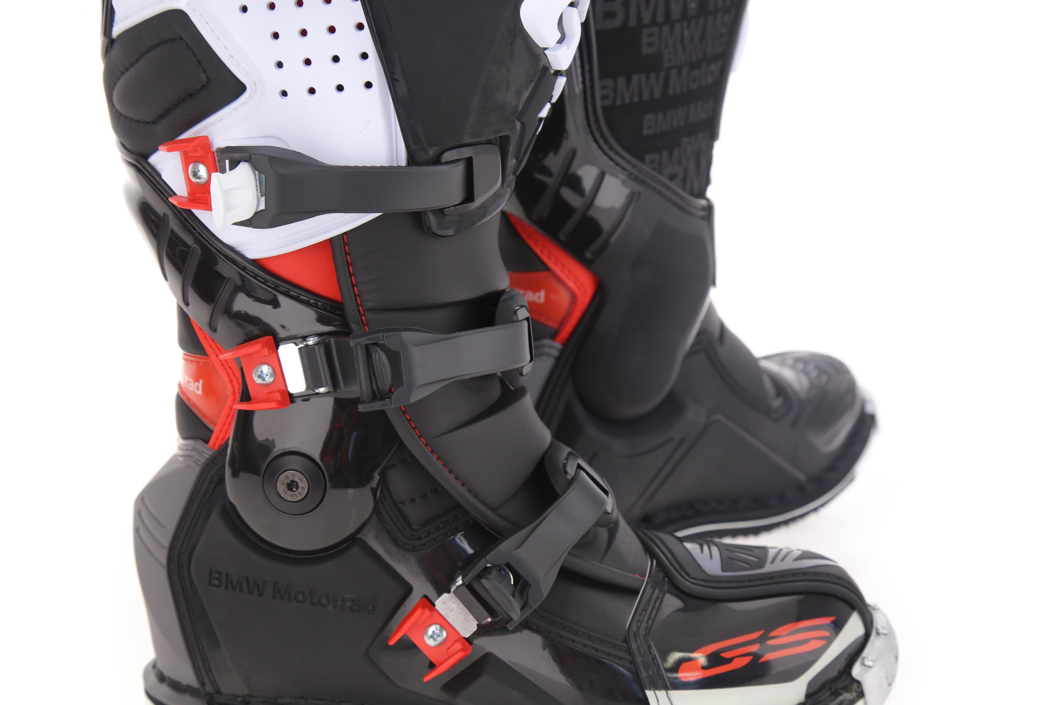 GS PRO BMW Boots Black White and Red