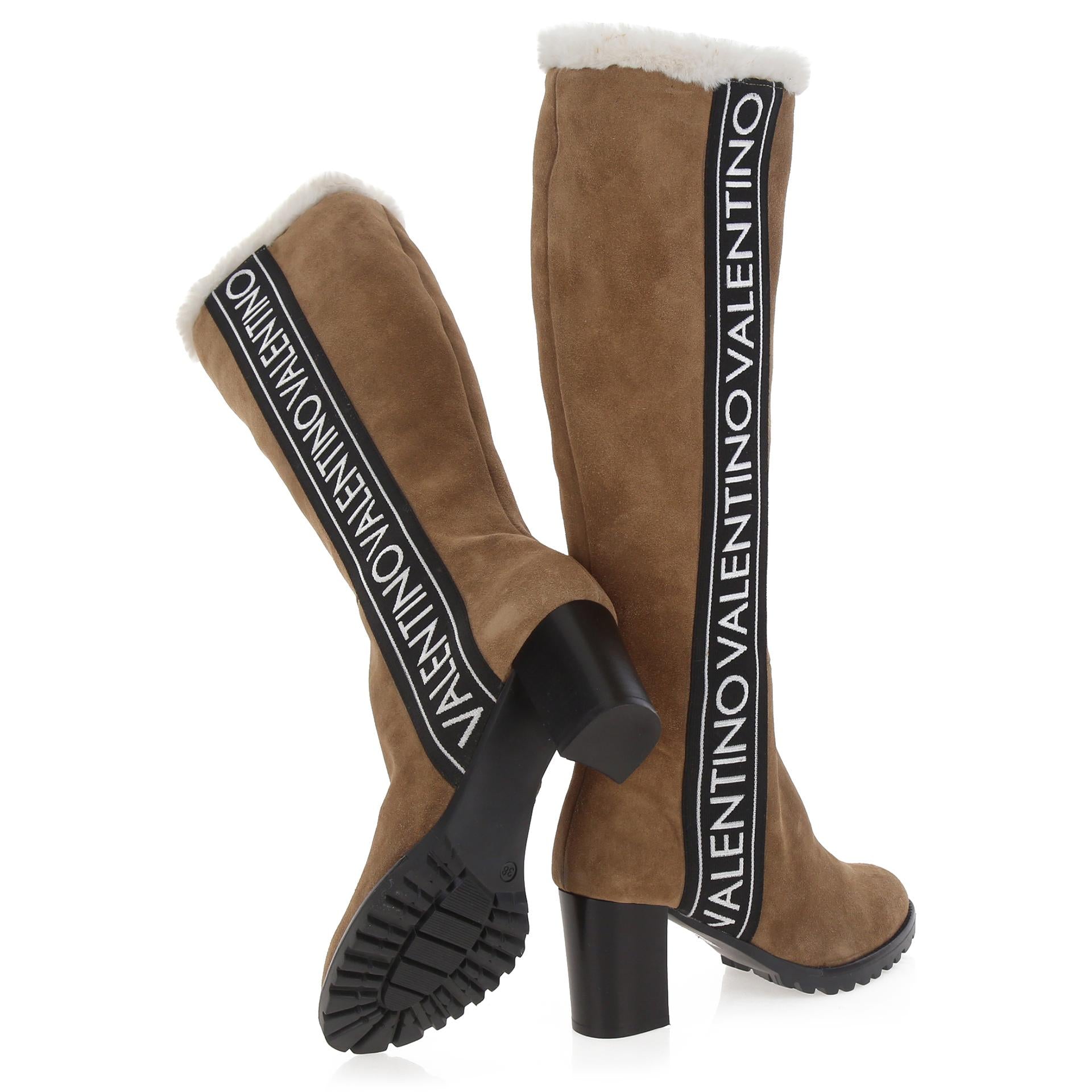 Shearling suede boots