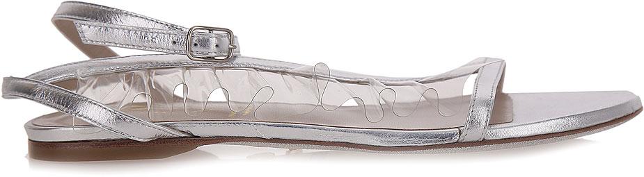 Sandali bassi in pelle argento E0ATB30 S030900 Genny