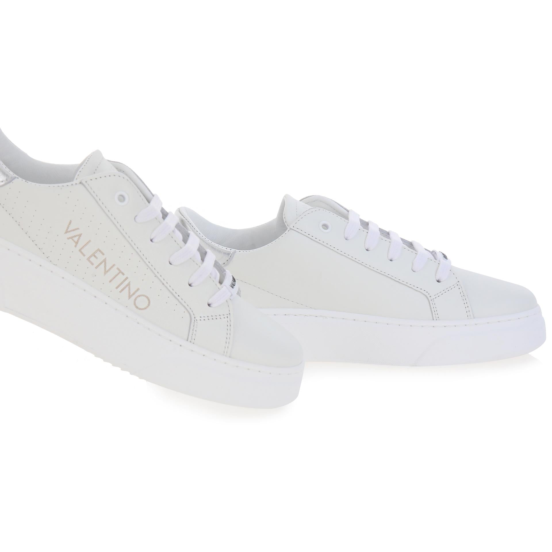 Leather platform sneakers