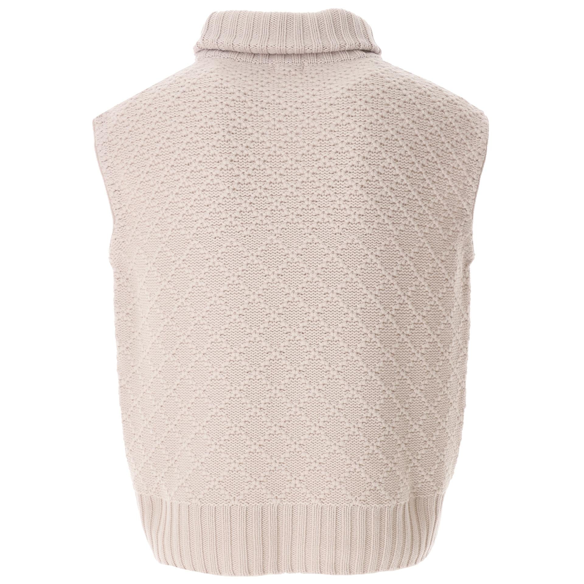 Gilet collo alto in cashmere