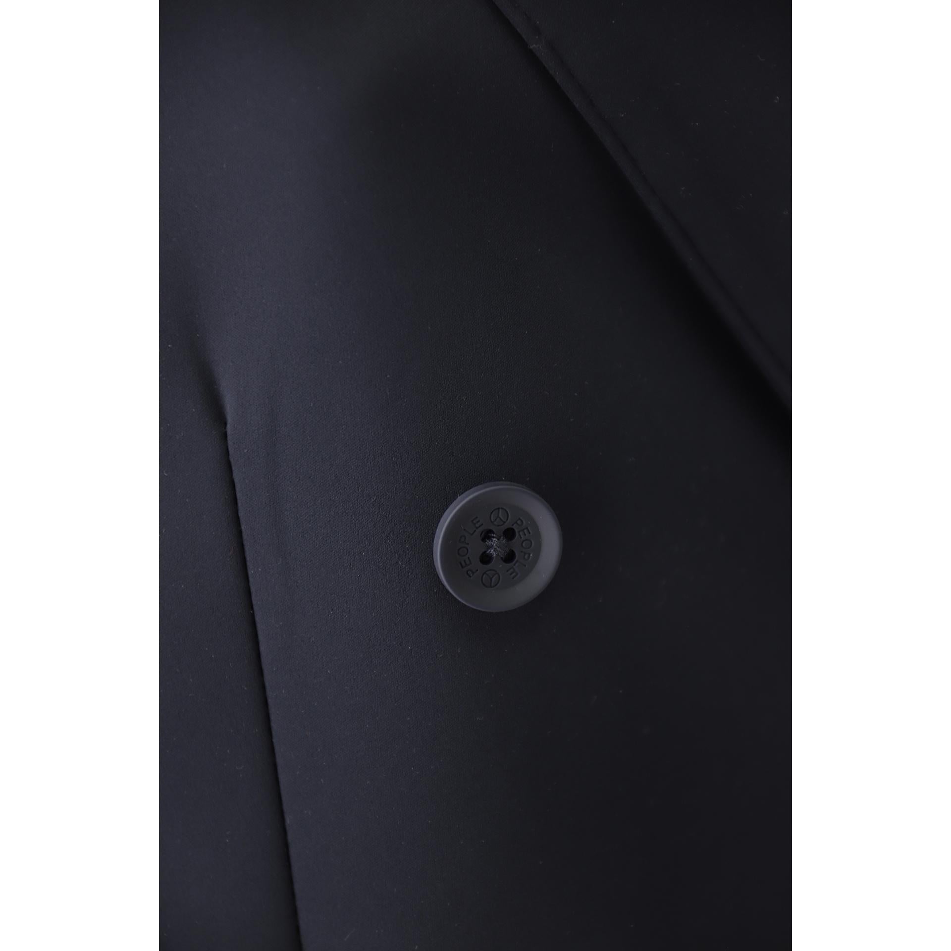 Double-breasted jacket in technical fabric