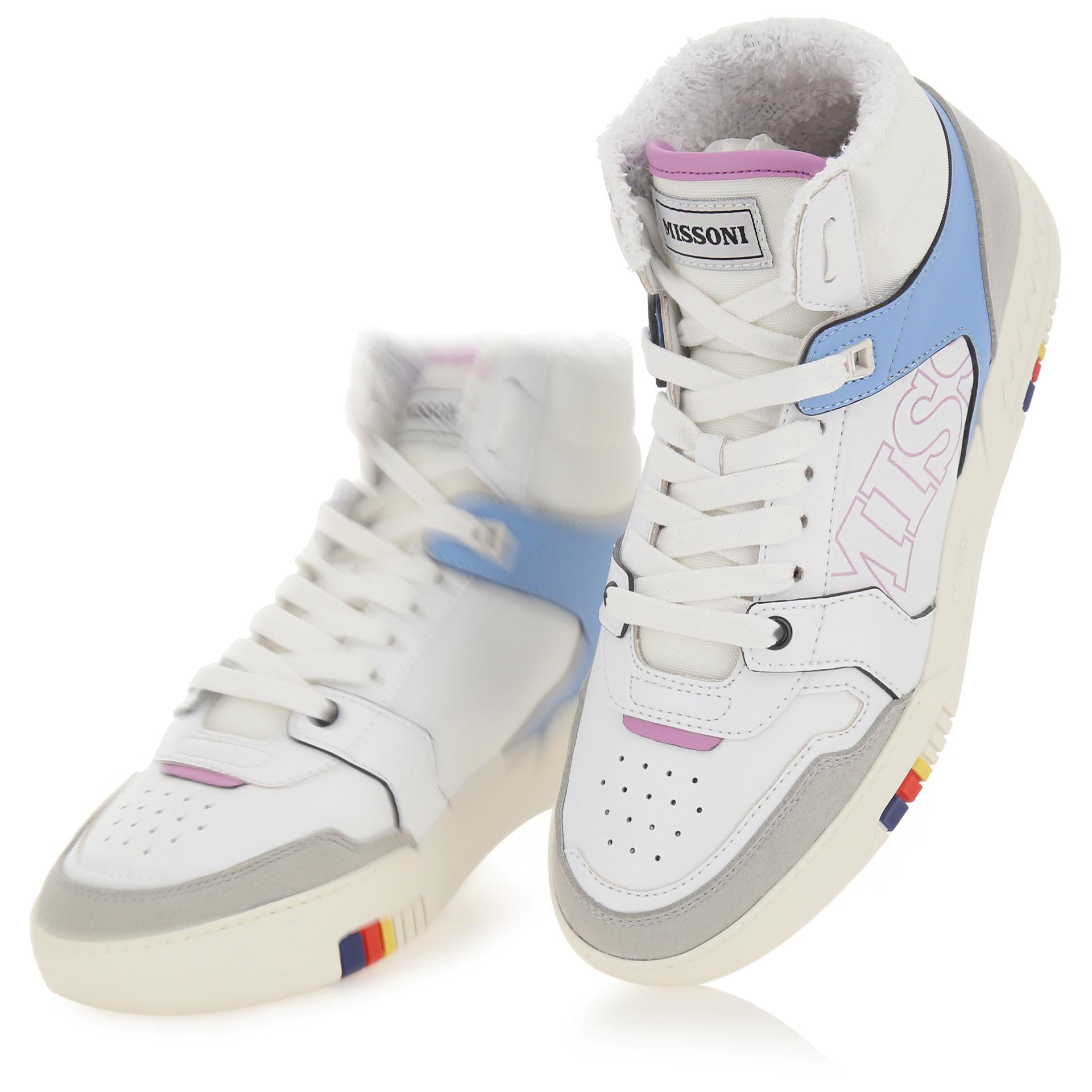 High sneakers recycled materials