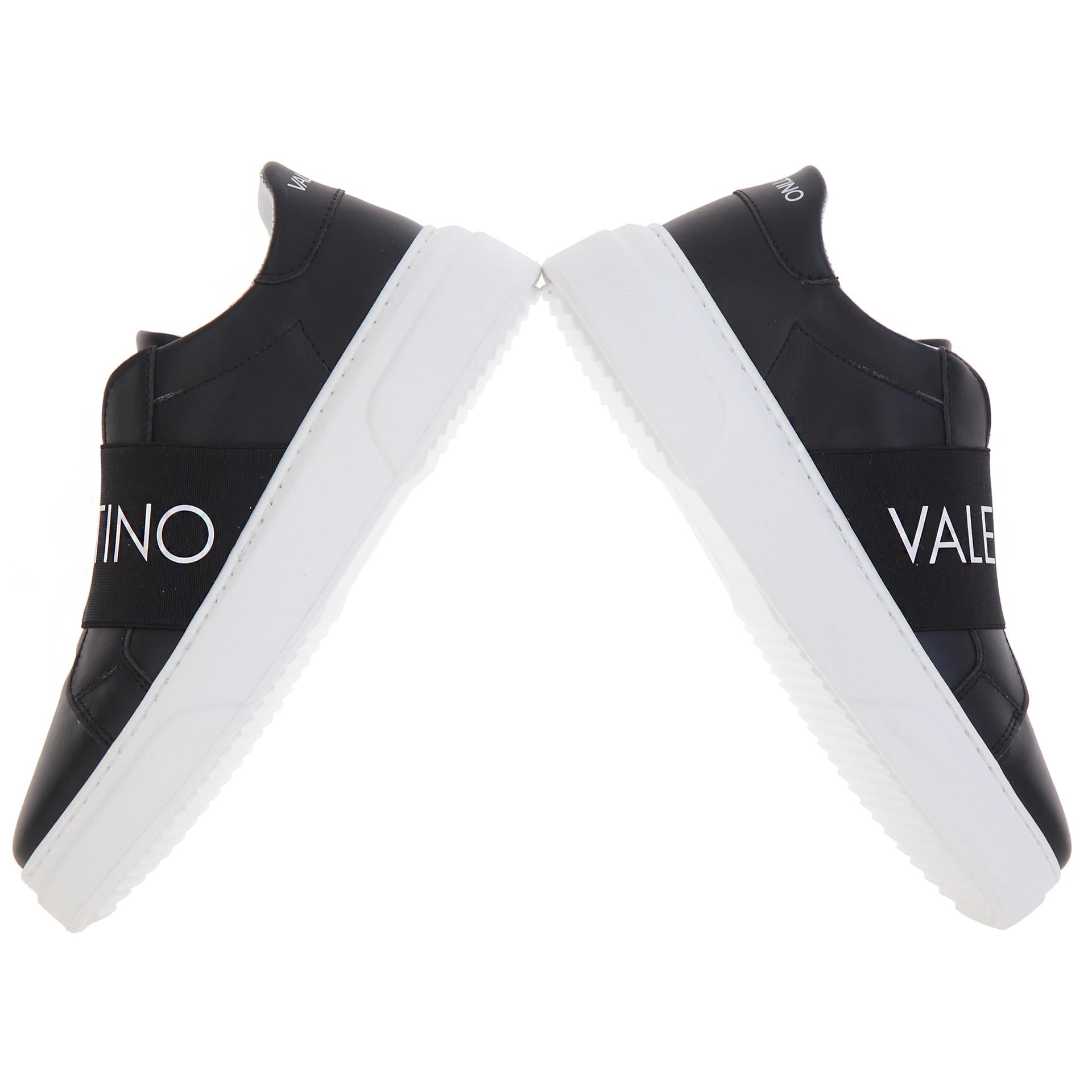 Sneakers senza lacci pelle nera
