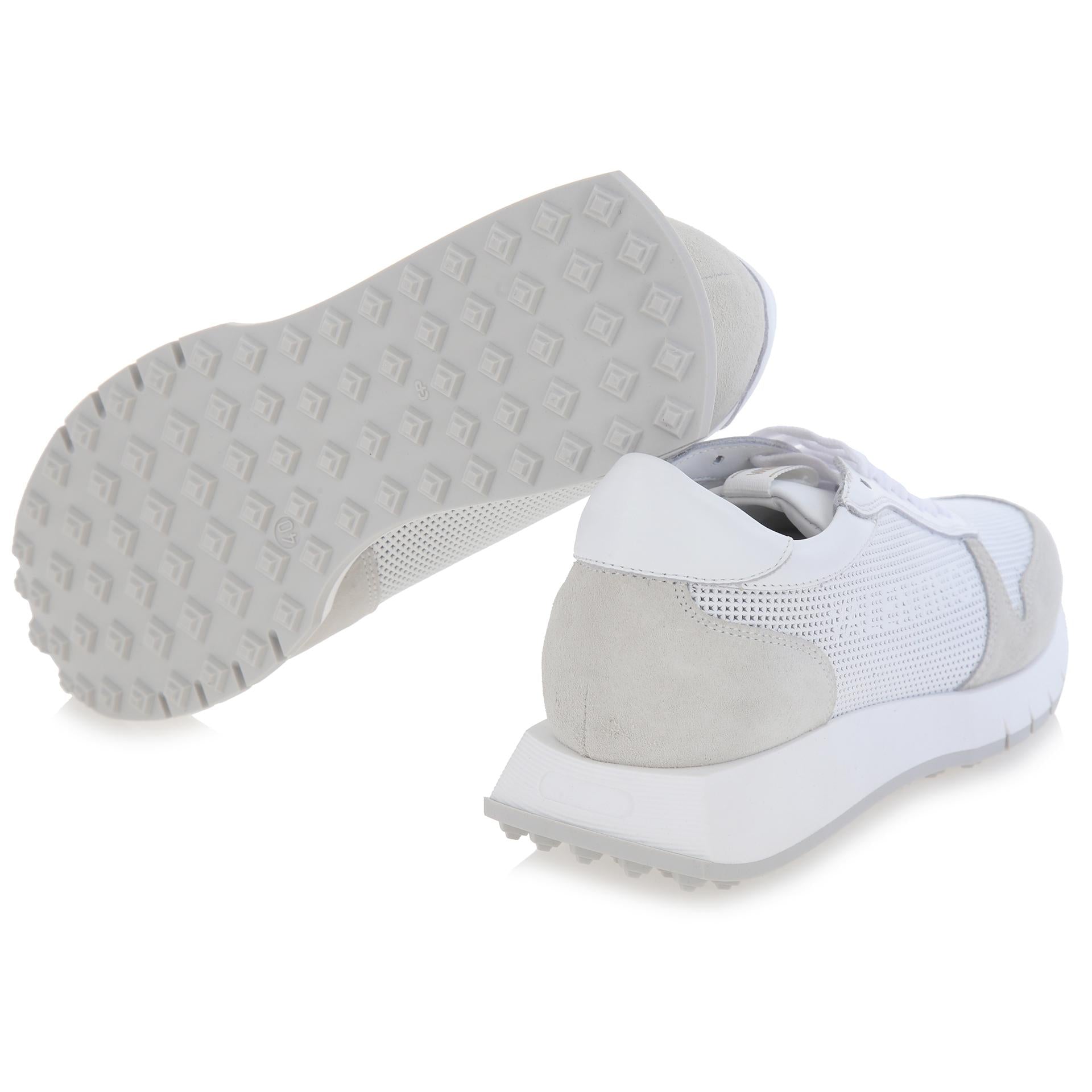 Ares white suede sneakers