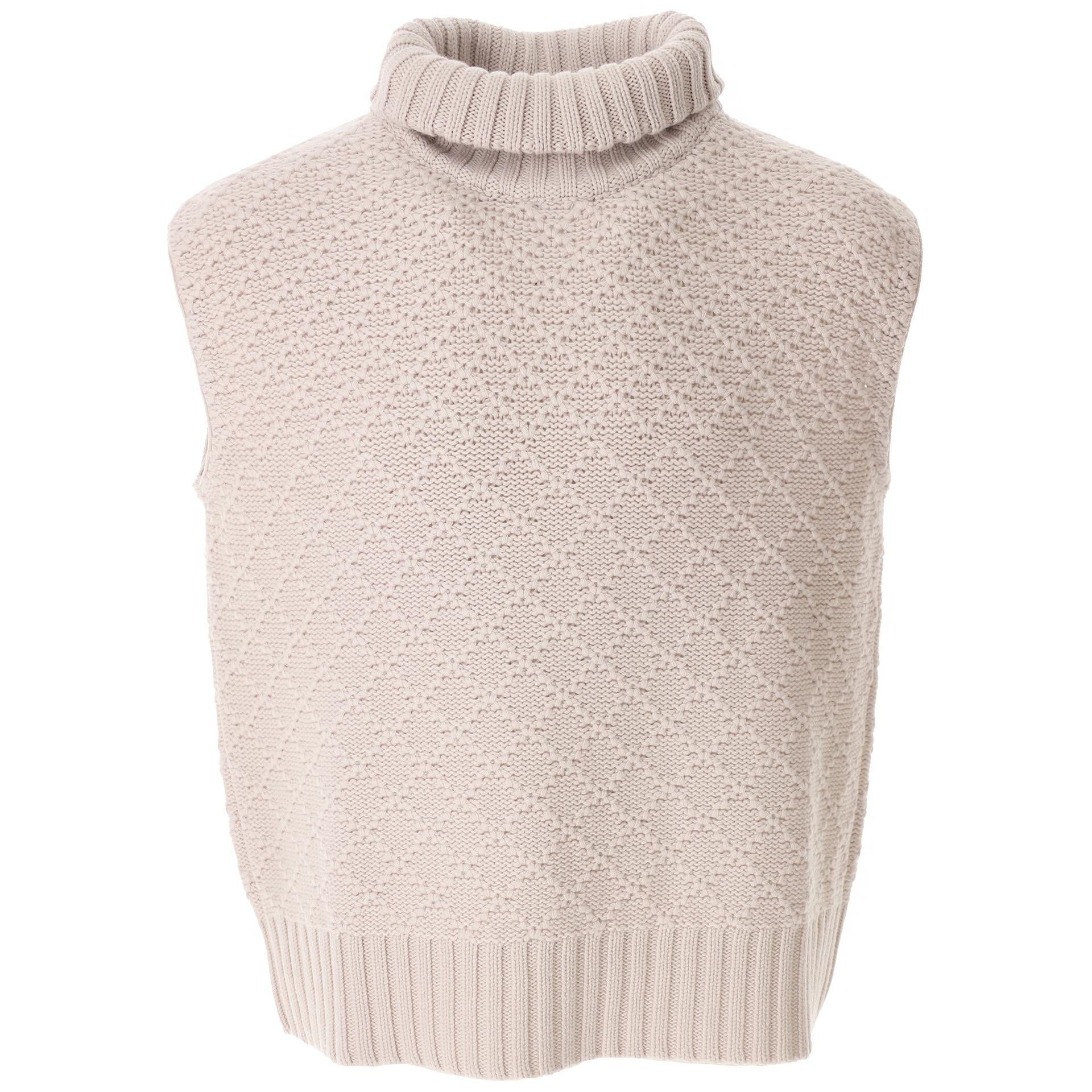 Gilet collo alto in cashmere