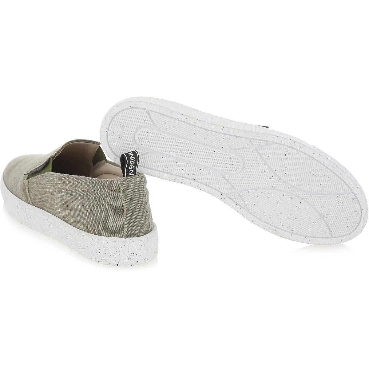 Military green slip-on sneaker