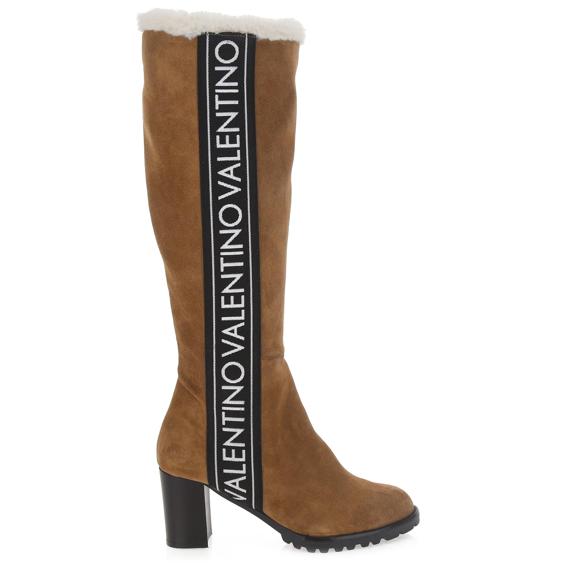 Shearling suede boots