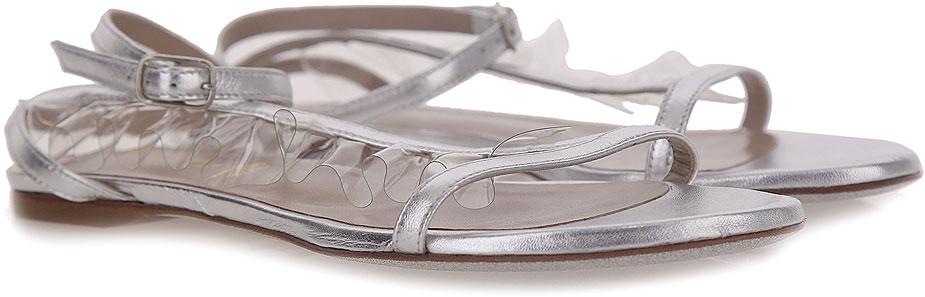 Sandali bassi in pelle argento E0ATB30 S030900 Genny