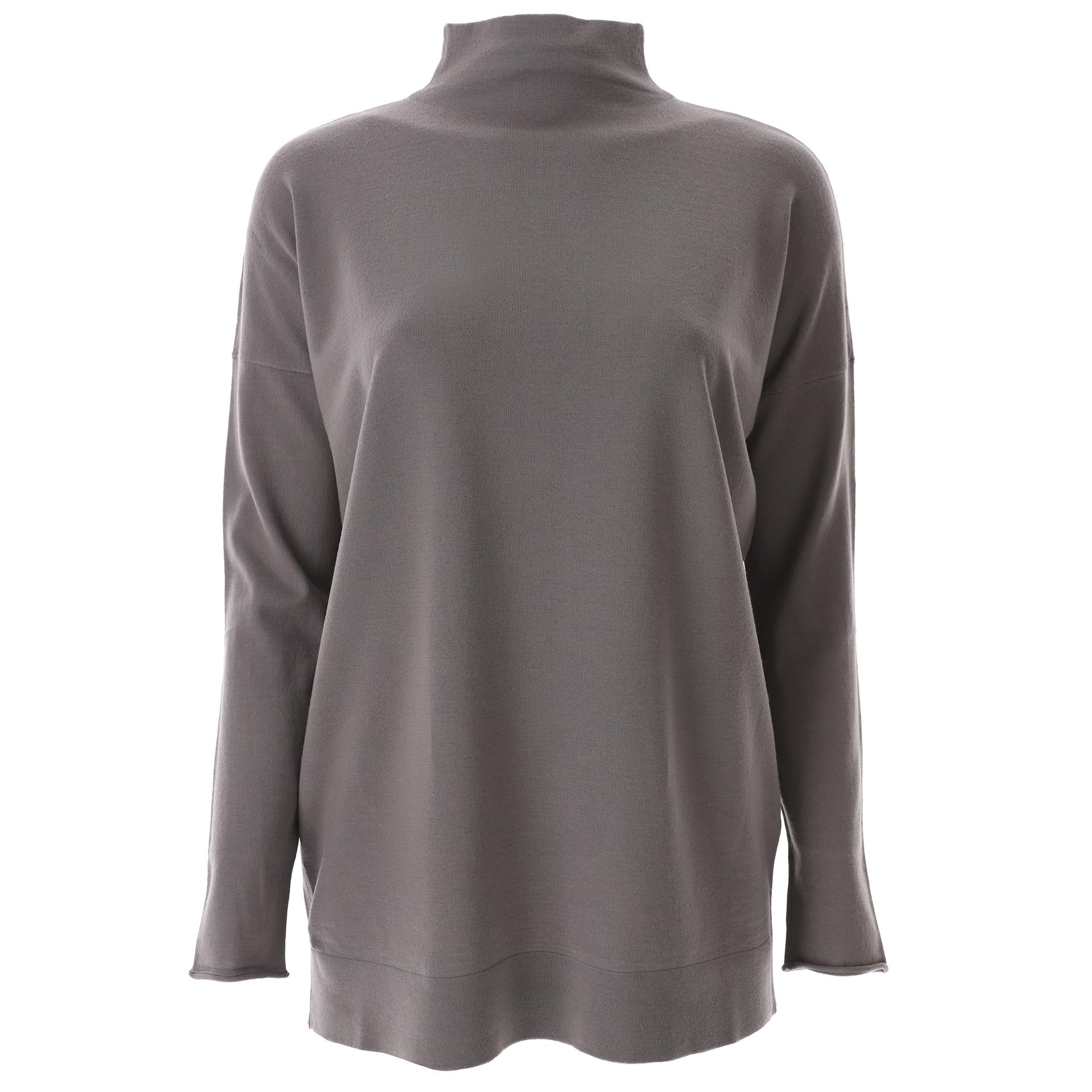 Oversized turtleneck sweater in wool