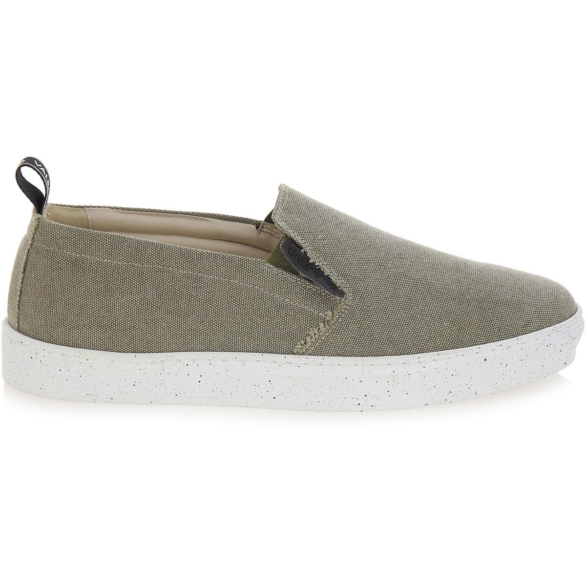Military green slip-on sneaker