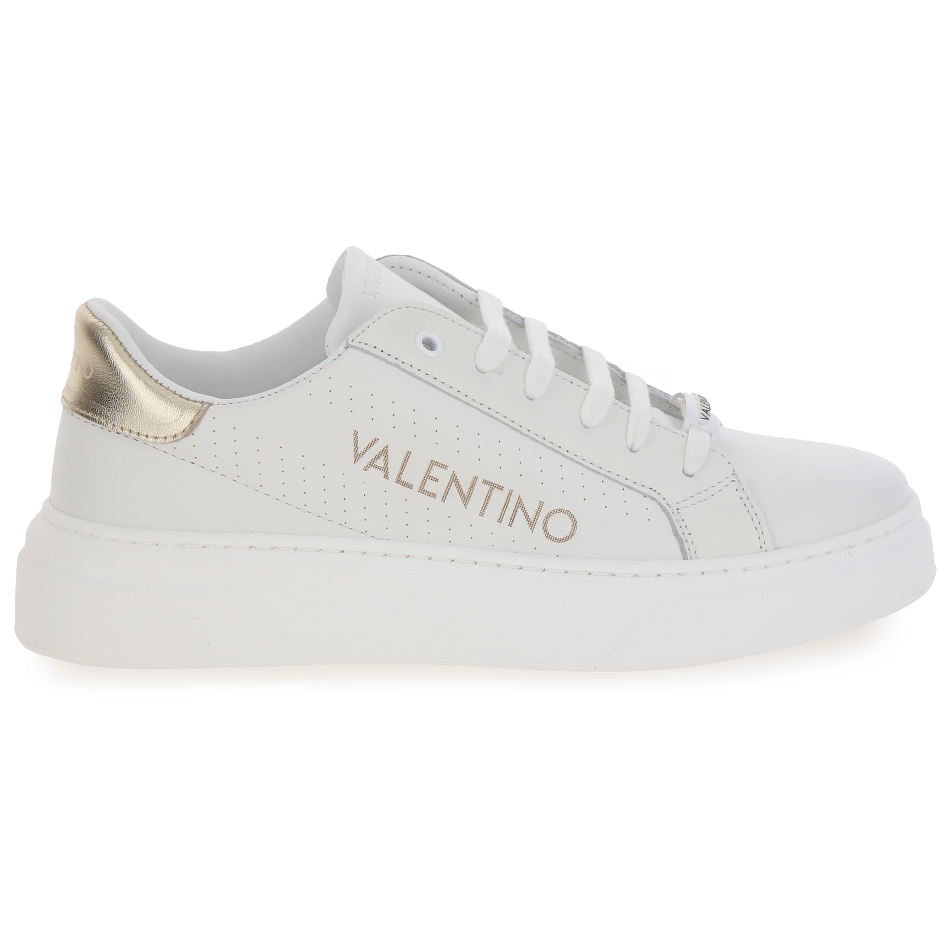 Sneakers platform pelle bianca