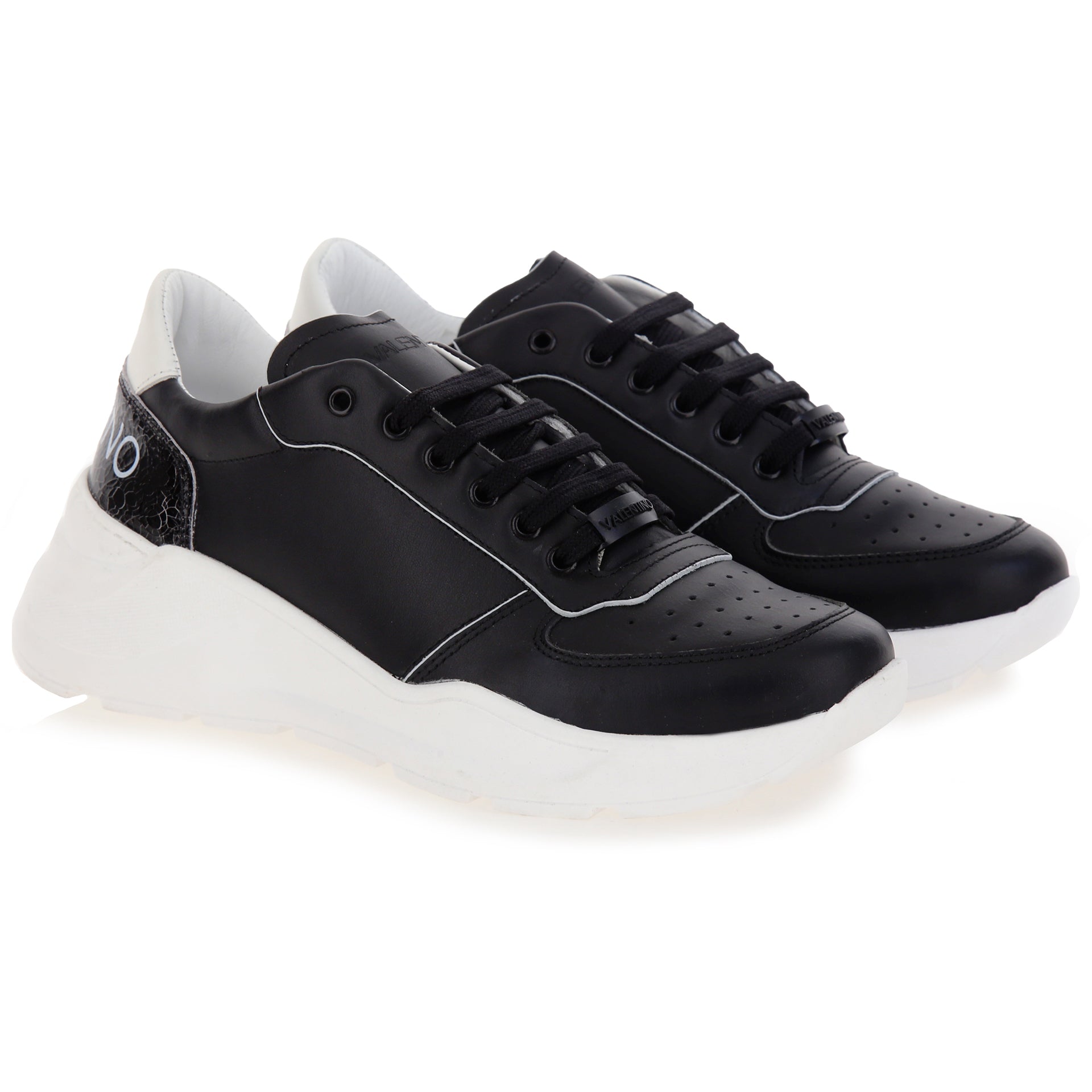 Sneakers pelle e suola chunky