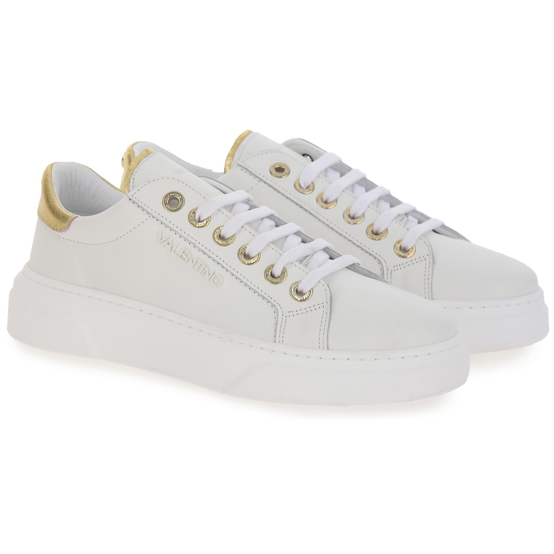 Leather platform sneakers