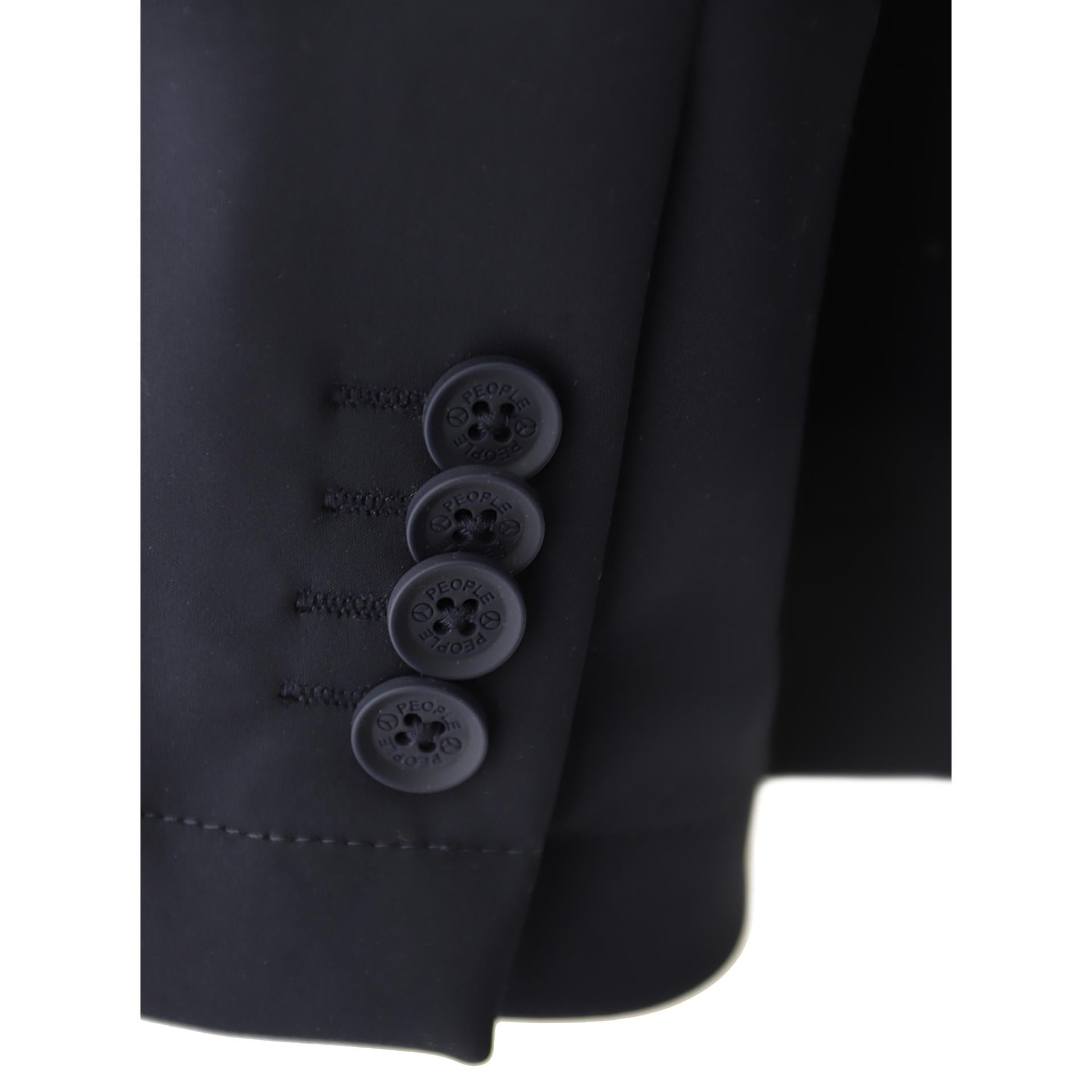 Double-breasted jacket in technical fabric