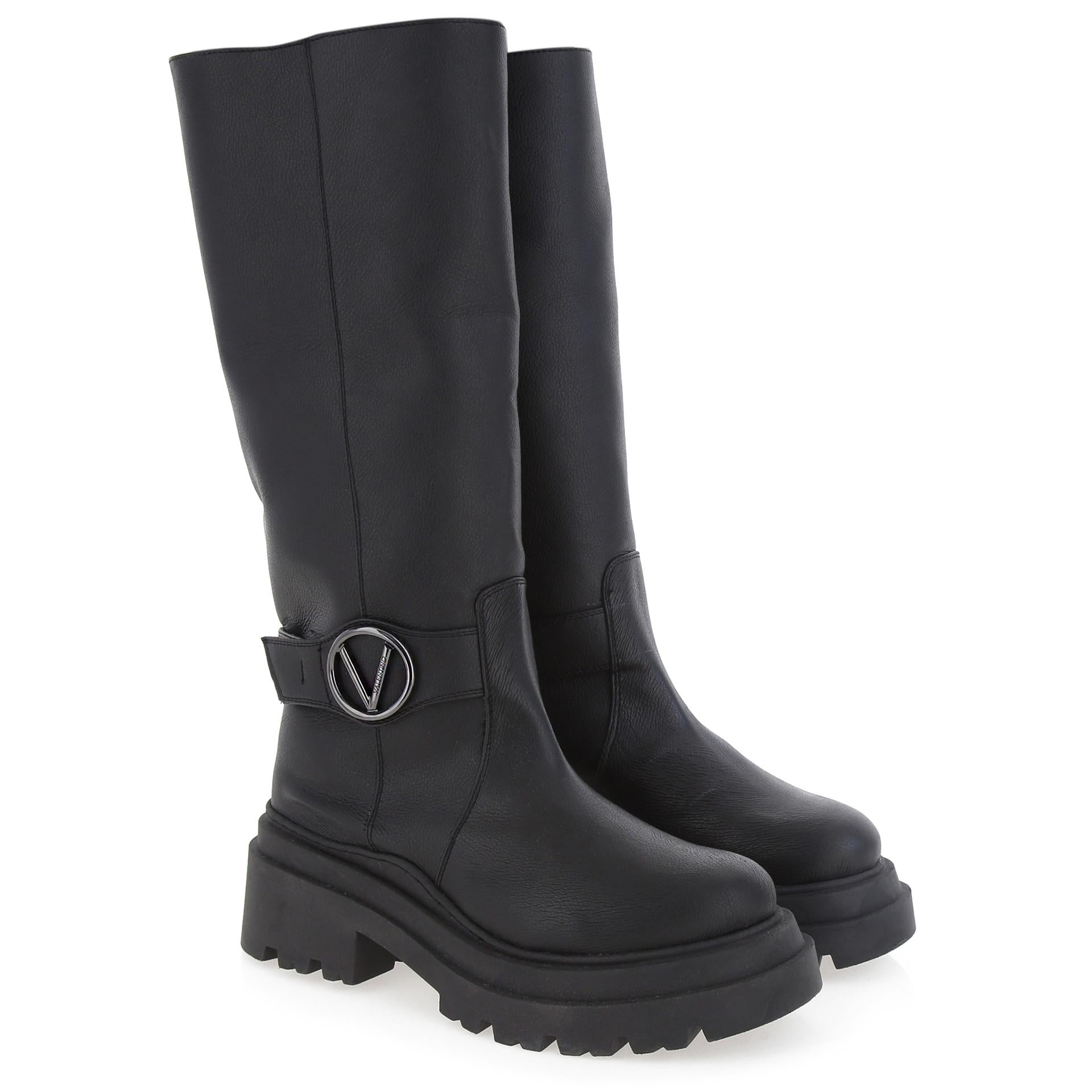 Botas de cuero negro