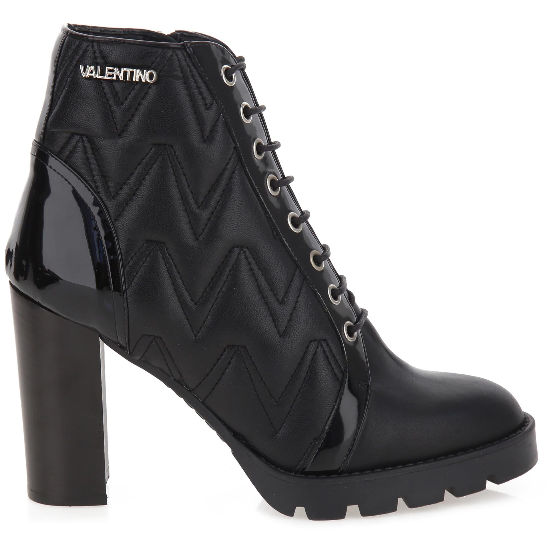 Black ankle boots with laces