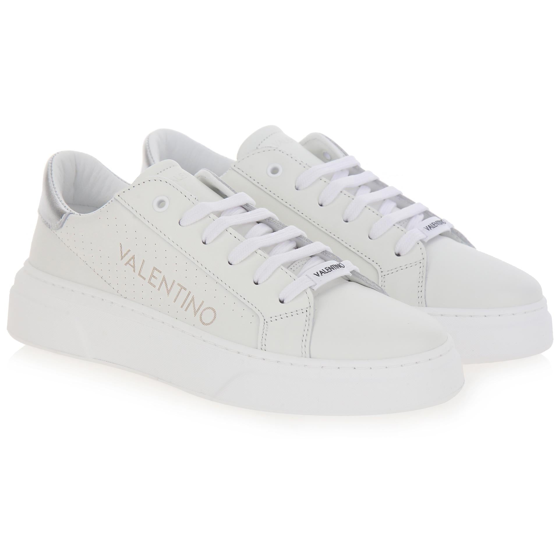 Leather platform sneakers