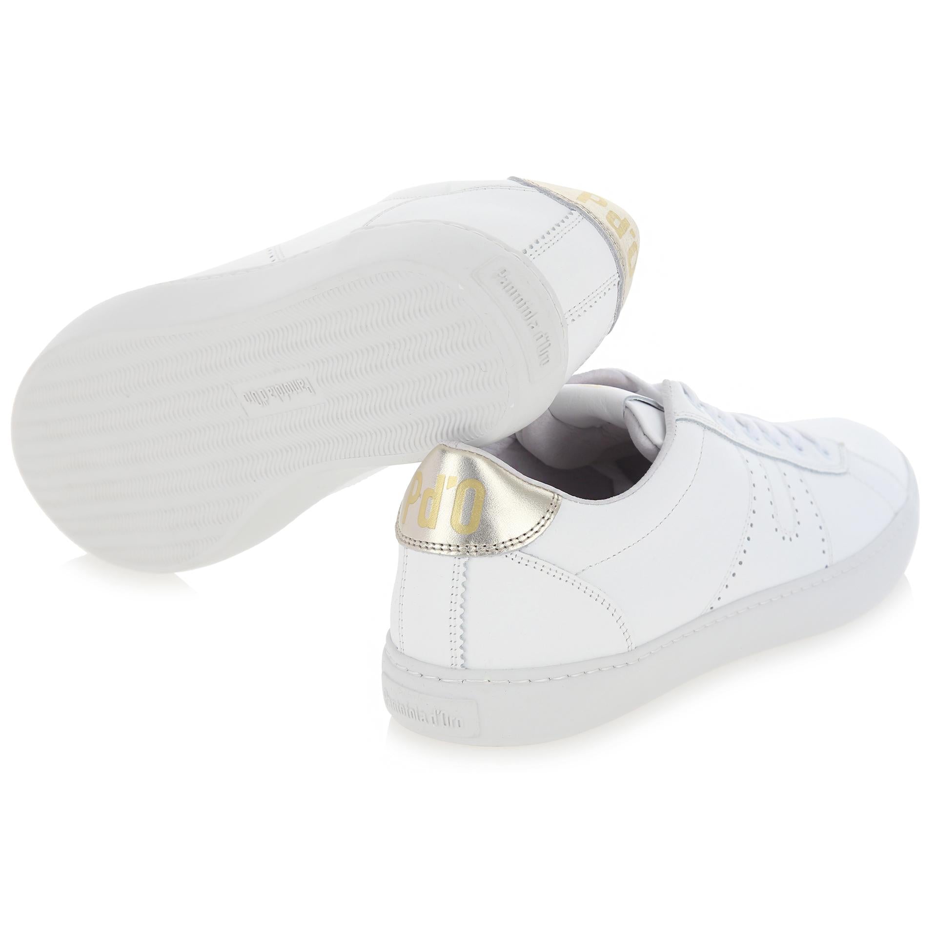 White leather sneakers
