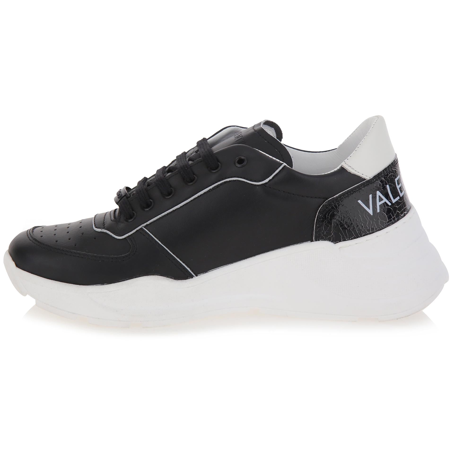 Sneakers pelle e suola chunky