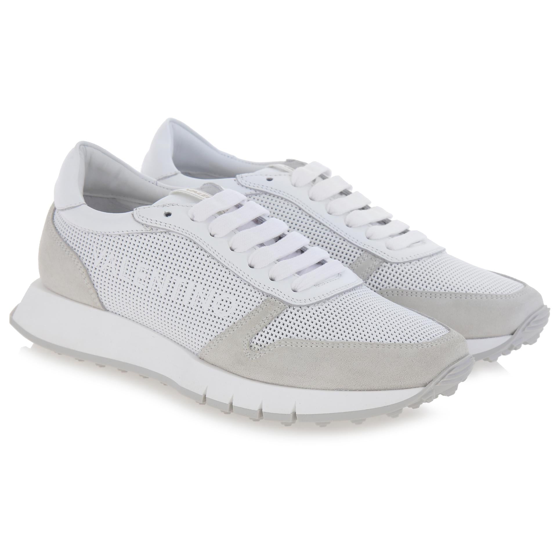 Ares white suede sneakers