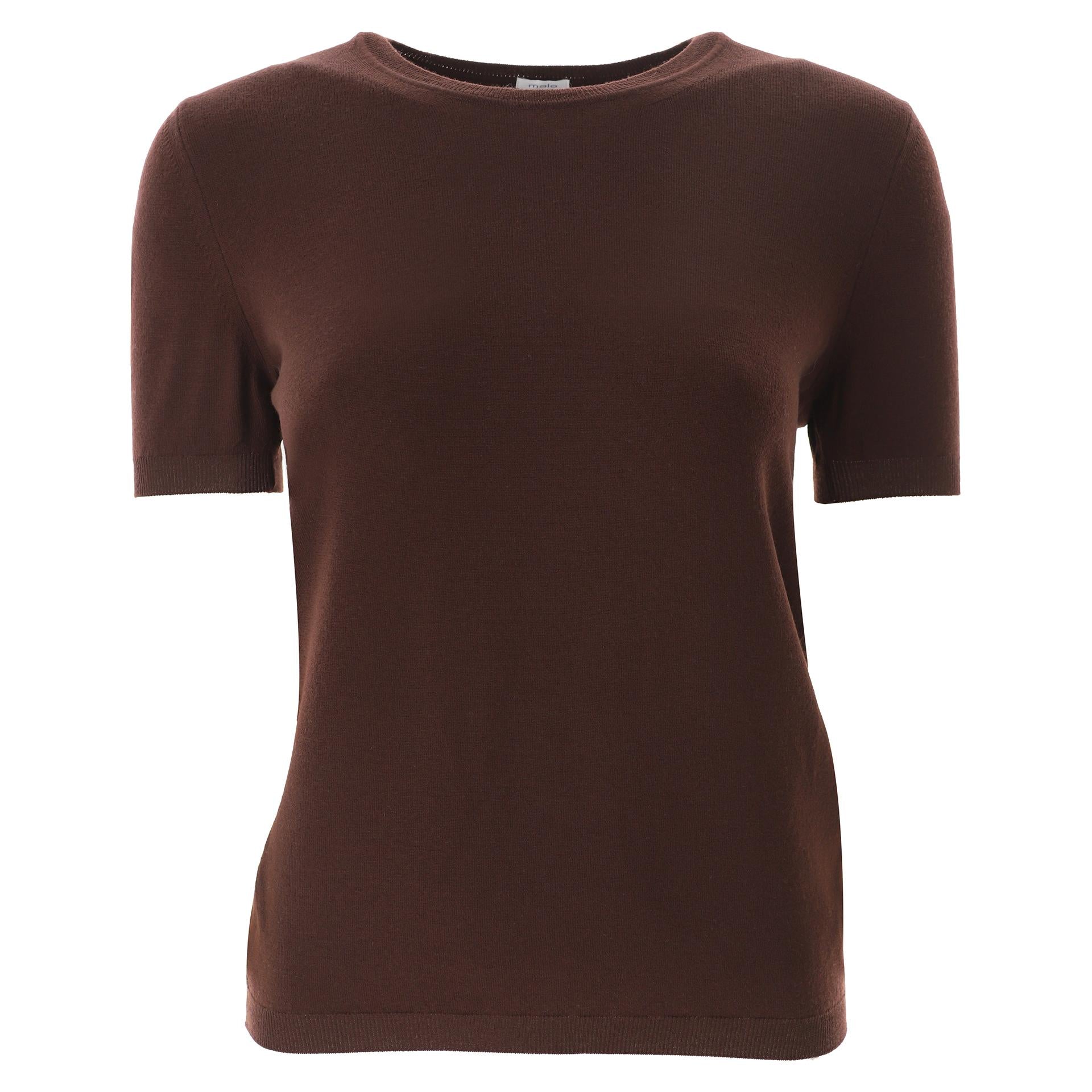Brown wool crewneck sweater