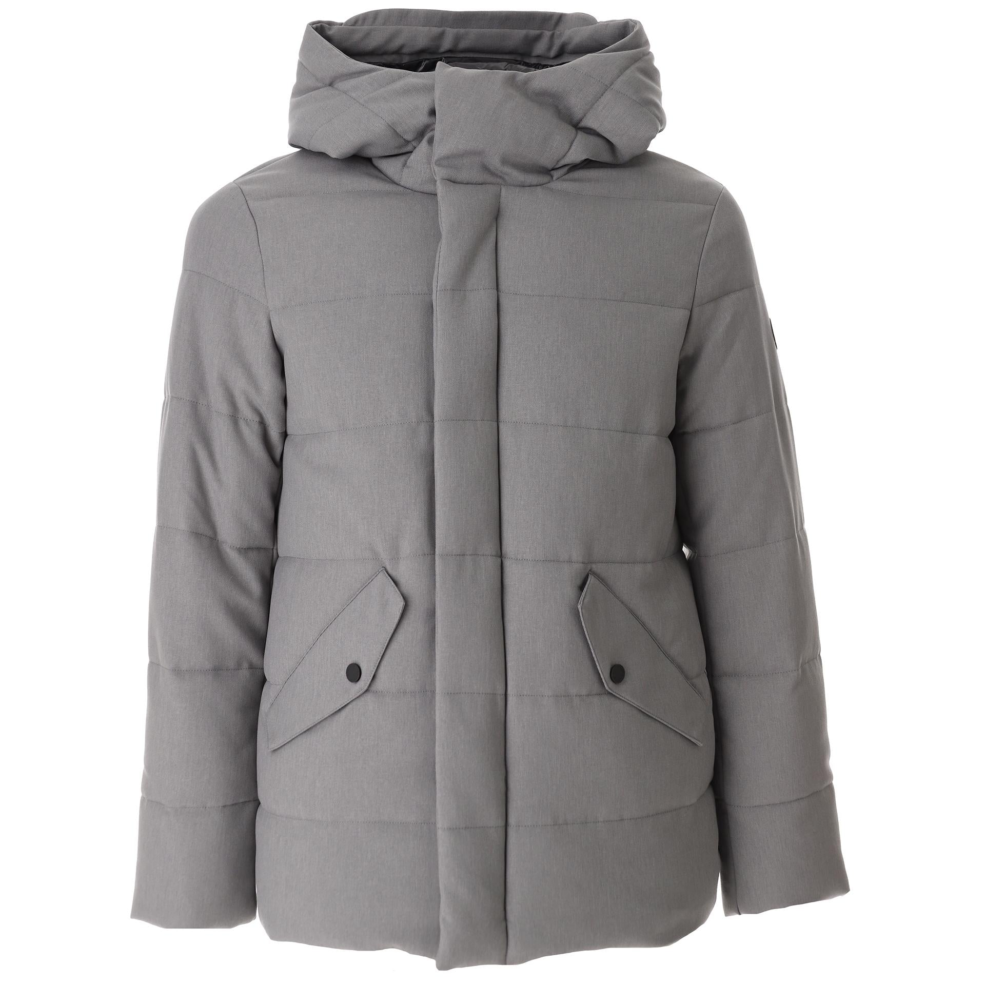 Gray quilted jacket