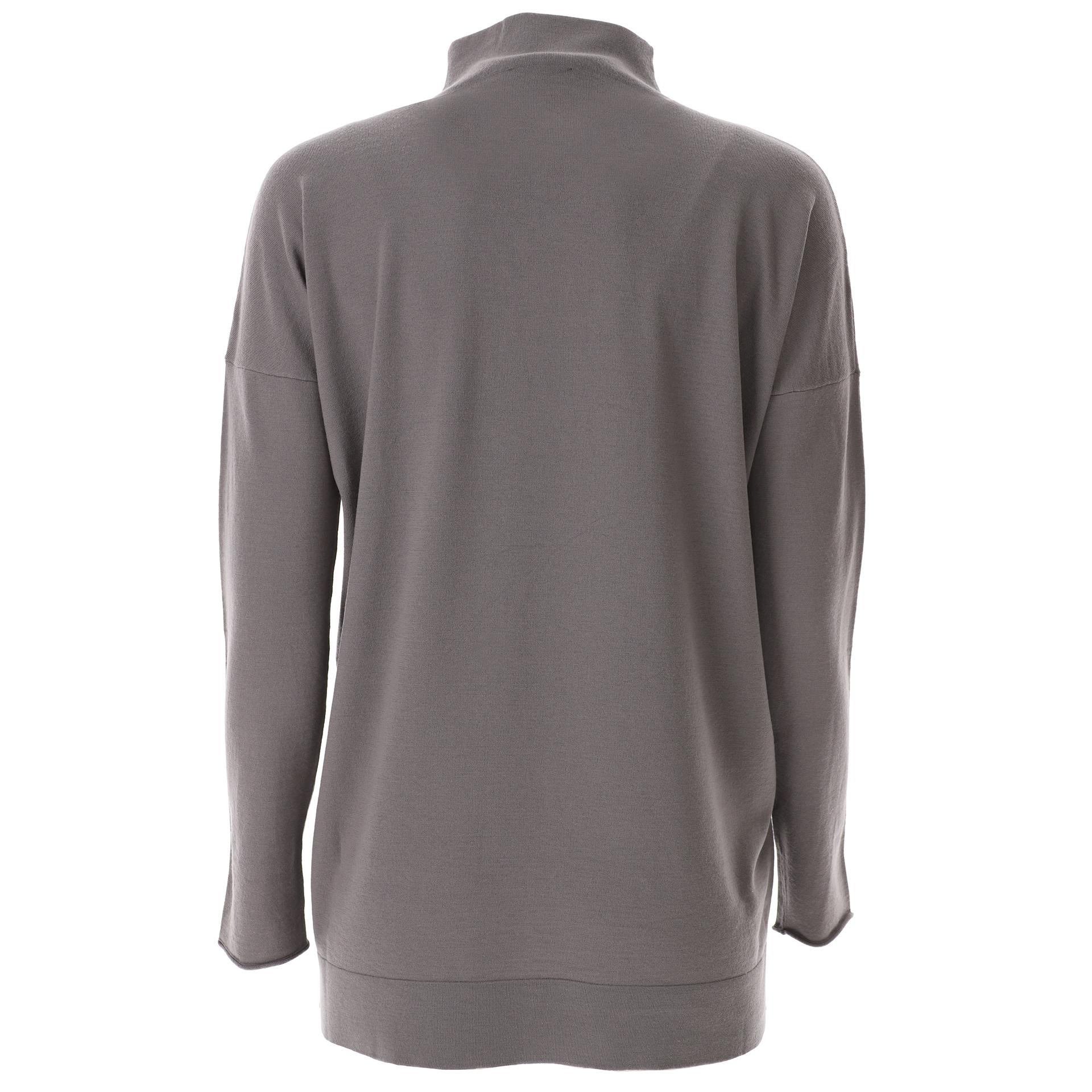 Maglia oversize collo alto in lana
