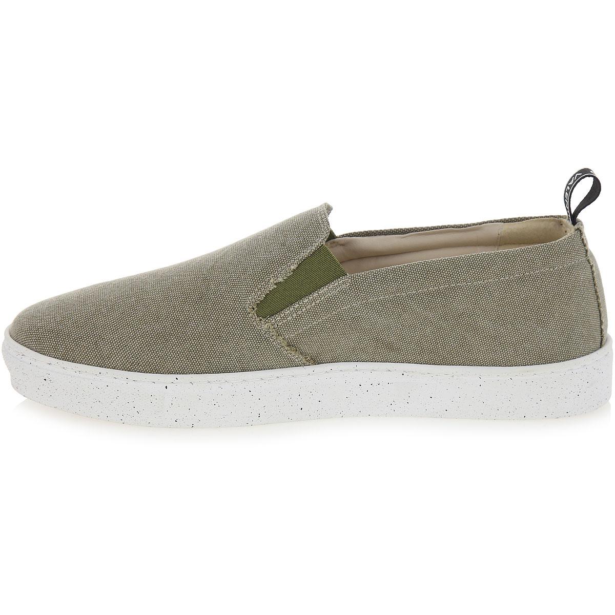 Military green slip-on sneaker